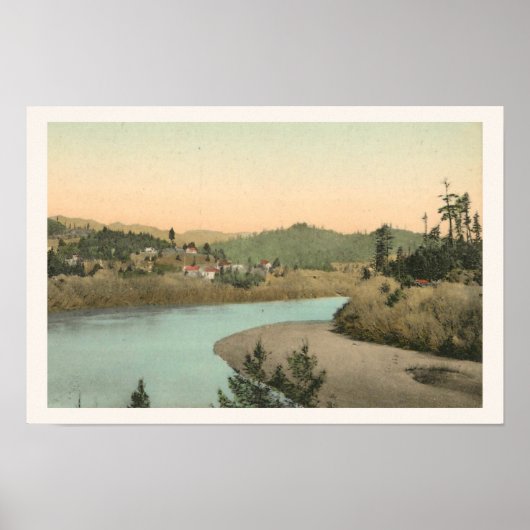 Vintage Illustration von Guerneville, Ca Print Poster (Vorne)