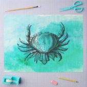 Vintage Illustration von Krabben (Meerestiere) Seidenpapier (Basteln)