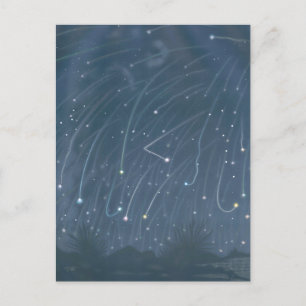 Vintage Illustration von "November Meteors" Postkarte