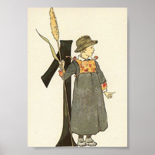 Vintage-Illustration von Ottilia Adelborg Mini Poster