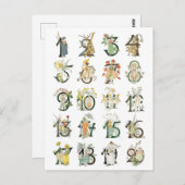 Vintage Illustration von Ottilia Adelborg Postkarte (Vorne/Hinten)