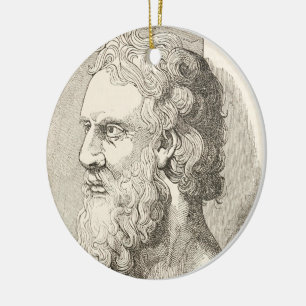 Vintage-Illustration von Platon dem Philosophen Keramik Ornament