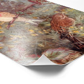 Vintage Illustration von Vögeln Fotodruck (Ecke)