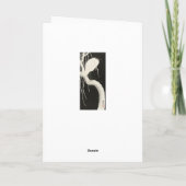 Vintage Illustration von Weißheronvogelschnee Karte (Rückseite)