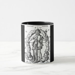 Vintage Illustration von Zodiaka-Zeichen Tasse