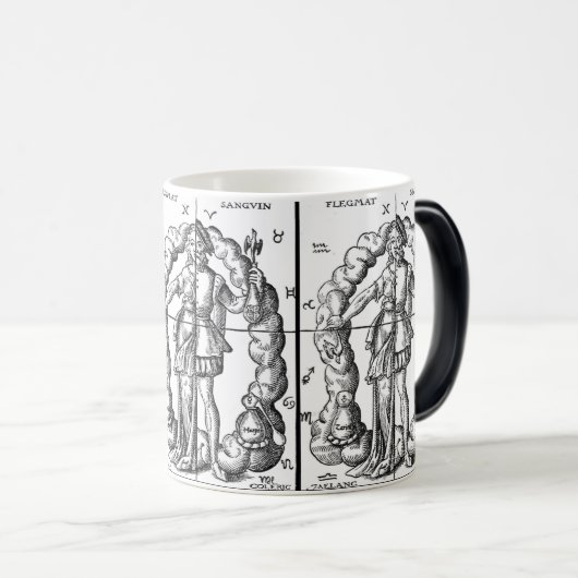 Vintage Illustration von Zodiaka-Zeichen Verwandlungstasse (VorderseiteRechts)