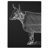 VINTAGE ILLUSTRATION W The Cow Welfare Clipboard Klemmbrett (Rückseite)