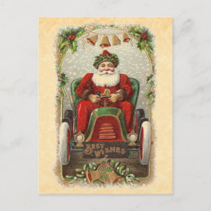 Vintage-Illustration Weihnachtsmann in Antiquitäte Feiertagspostkarte