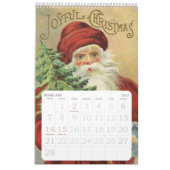 Vintage Illustration Weihnachtsmann Kalender (Feb 2027)