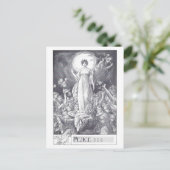 Vintage Illustration zur Friedensabwehr gegen den Postkarte (Stehend Vorderseite)