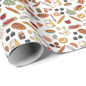 Vintage Illustrationen: nahtlose Muster. Geschenkpapier (Rolleneckpunkt)