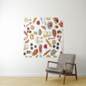 Vintage Illustrationen: nahtlose Muster. Wandteppich (Beispiel (Horizontal))