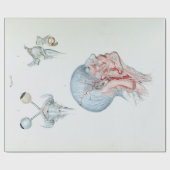 Vintage Illustrations-Anatomie-menschlicher Kopf Geschenkpapier (Flach)