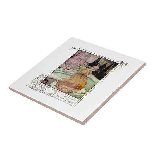 Vintage Illustrations-Aschenputtel-Fliese Fliese (Seite)