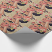 Vintage Illustrations-Chinese-Frau Geschenkpapier (Ecke)