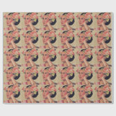 Vintage Illustrations-Chinese-Frau Geschenkpapier (Flach)