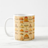 Vintage Illustrationscreme Kaffeetasse (Links)
