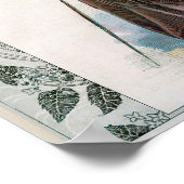 Vintage Illustrationsdame mit Cane Poster (Ecke)