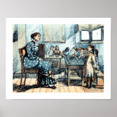 Vintage Illustrationsdrucke in Klassenzimmern Poster (Vorne)