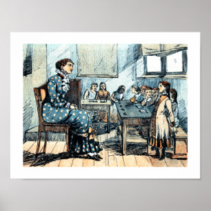 Vintage Illustrationsdrucke in Klassenzimmern Poster