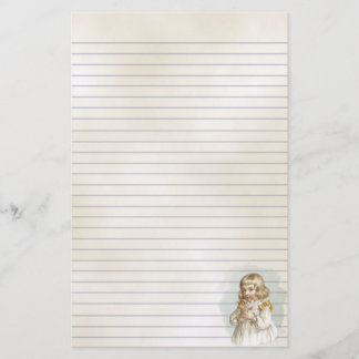 Vintage Illustrationsgeschichten für Frühjahrskind Briefpapier