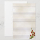 Vintage Illustrationsgeschichten für Rote Nelken Briefpapier (Vorne/Hinten)