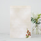 Vintage Illustrationsgeschichten für Rote Nelken Briefpapier (Stehend Vorderseite)