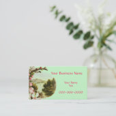 Vintage Illustrationskarte Visitenkarte (Stehend Vorderseite)