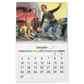 Vintage Illustrationskinder Kalender (Jan 2027)