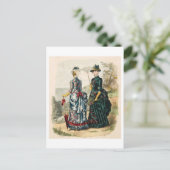 Vintage Illustrationskleider der 80er Jahre Postkarte (Stehend Vorderseite)