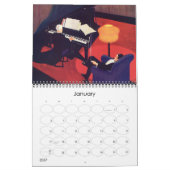 Vintage Illustrationsmusiker und Musikthemen Kalender (Jan 2027)