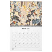 Vintage Illustrationsmusiker und Musikthemen Kalender (Feb 2027)