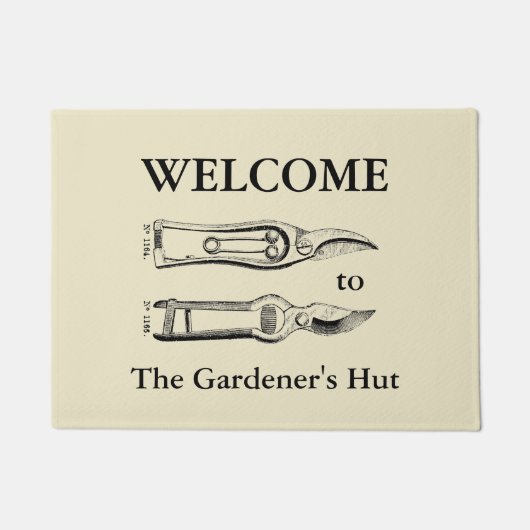 VINTAGE ILLUSTRATIONSPLÄCHER, anpassbare Türmatte (Vorderseite)