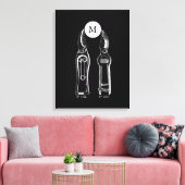 VINTAGE ILLUSTRATIONSPLÄTZE Monogramm B-Leinwand Leinwanddruck (Insitu (Wohnzimmer))