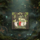 Vintage Illustrationspresse im Wald