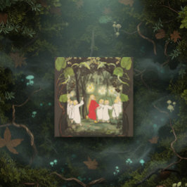 Vintage Illustrationspresse im Wald