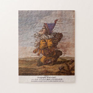 Vintage Illustrative Karte Schottlands (1794) Puzzle