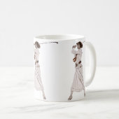 Vintage Illustratorin Kaffeetasse (VorderseiteRechts)