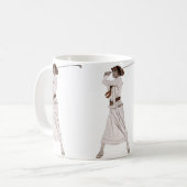 Vintage Illustratorin Kaffeetasse (Vorderseite Links)