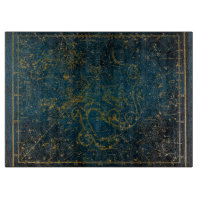 Vintage Illustrierte Dark Blue & Gold Star Karte