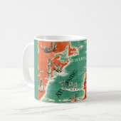 Vintage Illustrierte Swissair Map Tasse (Vorderseite Links)