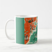 Vintage Illustrierte Swissair Map Tasse (Links)
