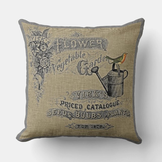 Vintage im Garten Kissen (Vorderseite)