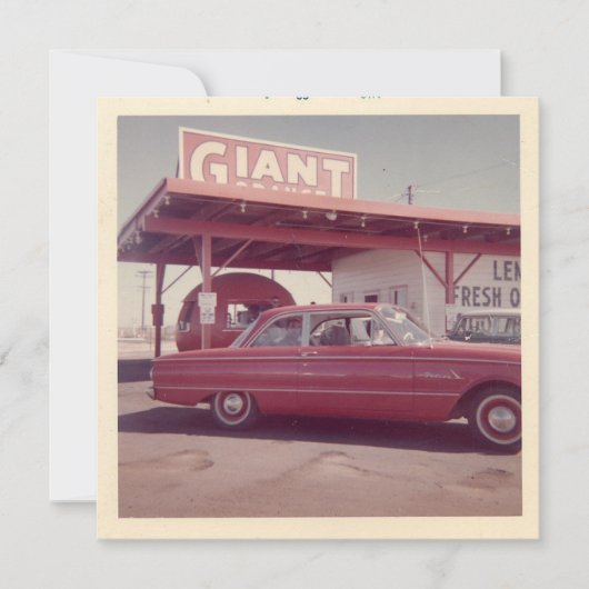 Vintage "Im Laden, August 1962" Flachnotierkarte (Vorderseite)