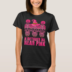Vintage Im Oktober Tragen Wir Rosa Schleifen Zucke T-Shirt