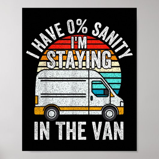 Vintage I'm Staying In Tha Van Phasmophobia Gamer Poster (Vorne)