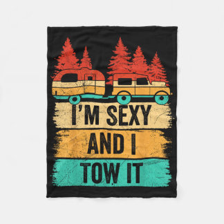 Vintage Im Y und ich ziehe es Camper Rv Camper Cam Fleecedecke