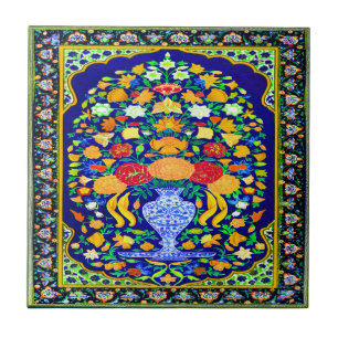 Vintage Image Blume und Vase Keramik Tile Fliese