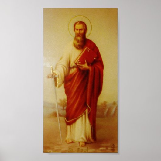 Vintage Image des Apostels Saint Paul Poster (Vorne)