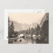 Vintage Image des Yosemite Nationalparks Postkarte (Vorne/Hinten)